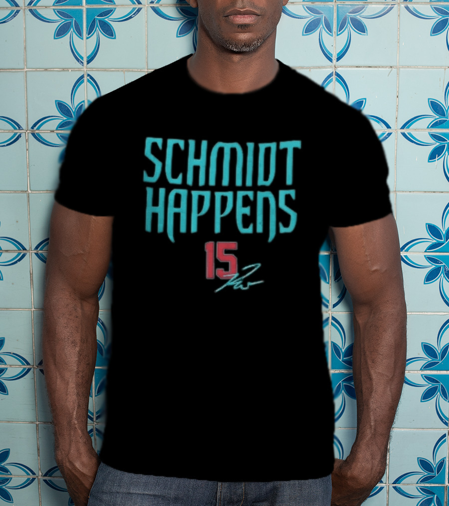 Schmidt Happens 15 Teal Red Signature T-Shirt