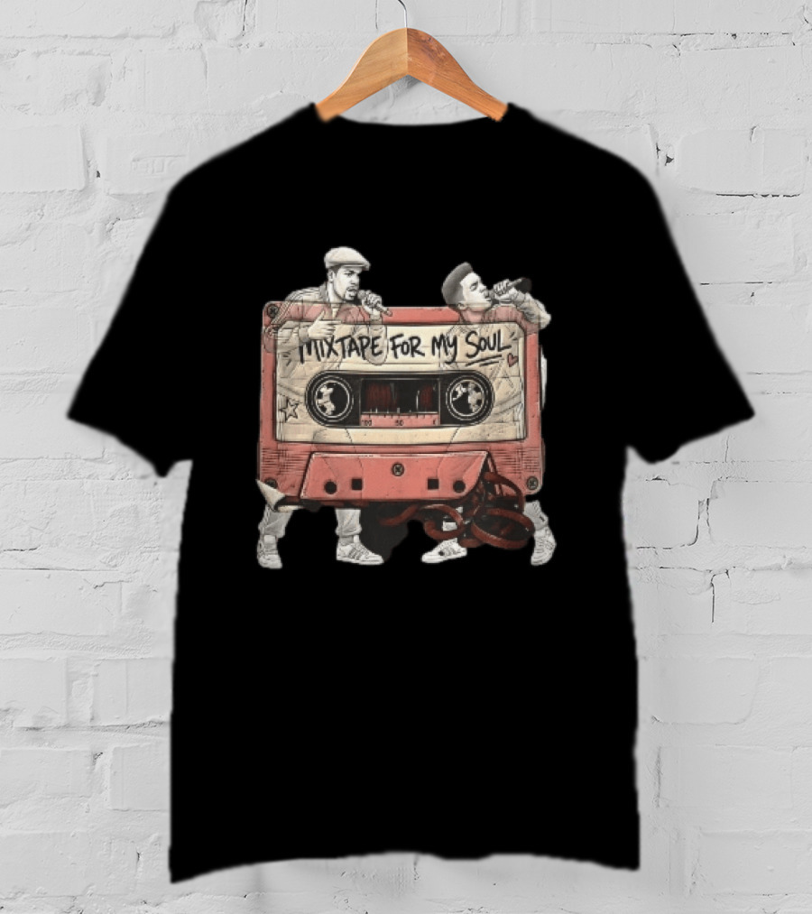 Mixtape For My Soul Two MCs Microphones Tracksuits Cassette Tape T-Shirt
