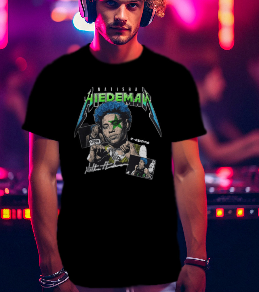 Natisha Hiedeman Seattle Storm WNBA Spoon Crypt Court Starburst T-Shirt