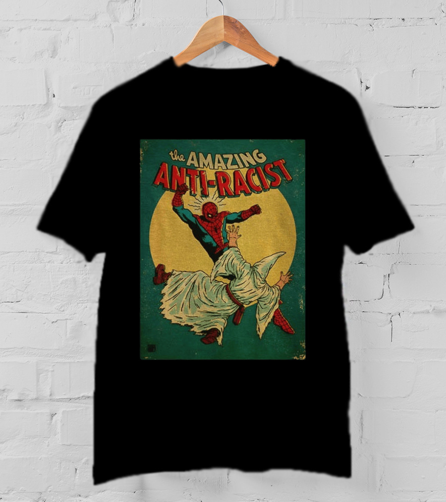 The Amazing Anti Racist Spider Man Striking T-Shirt