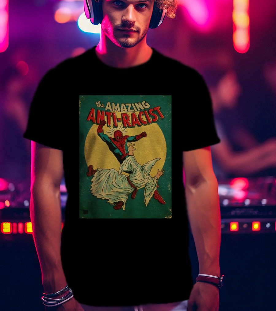 The Amazing Anti Racist Spider Man Striking T-Shirt