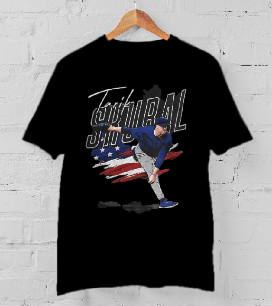 Tarik Skubal Pitching American Flag Baseball Player T-Shirt