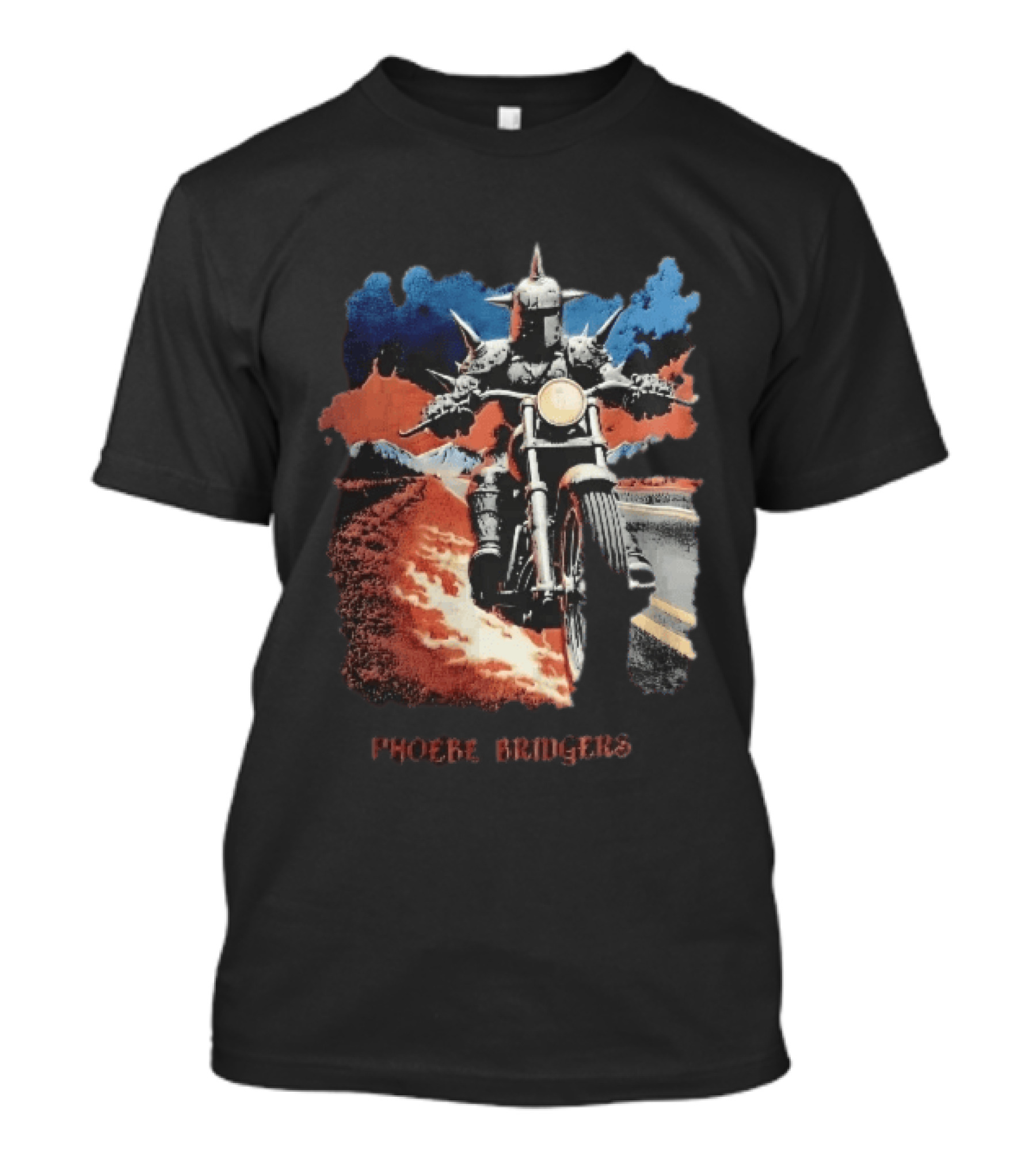 Phoebe Bridgers Spiked Knight Armor Motorcycle Road Bootleg T-Shirt