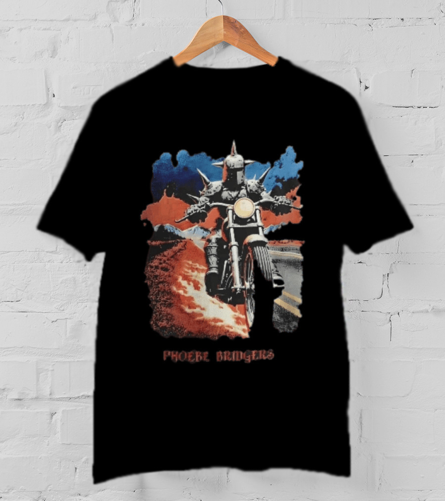 Phoebe Bridgers Spiked Knight Armor Motorcycle Road Bootleg T-Shirt