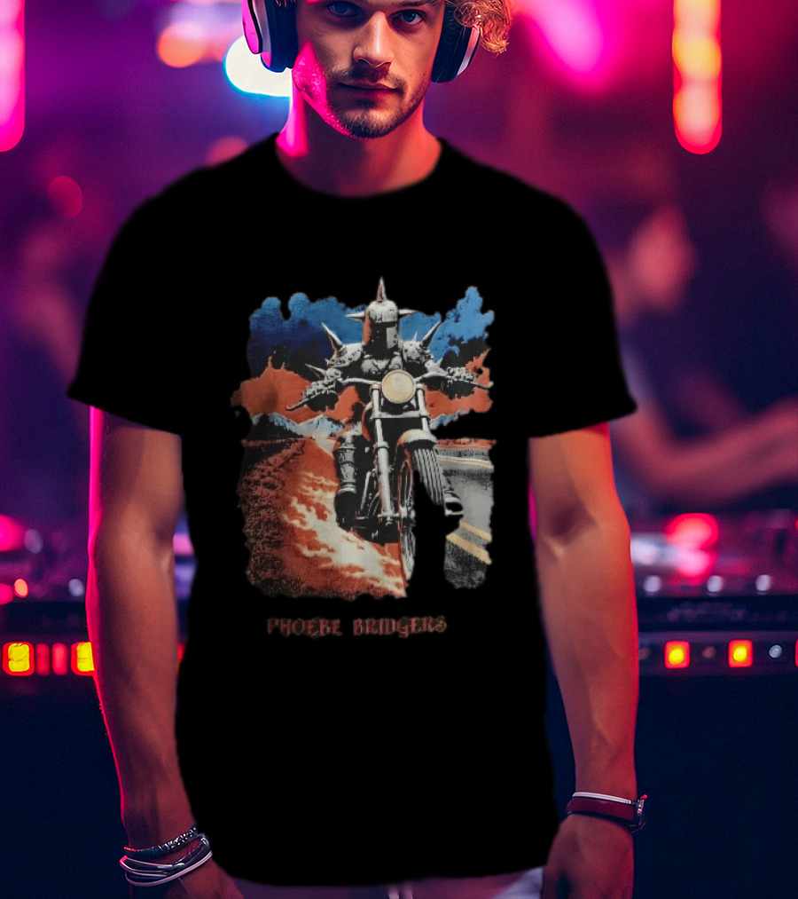 Phoebe Bridgers Spiked Knight Armor Motorcycle Road Bootleg T-Shirt
