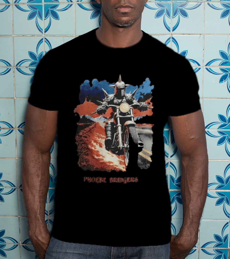 Phoebe Bridgers Spiked Knight Armor Motorcycle Road Bootleg T-Shirt