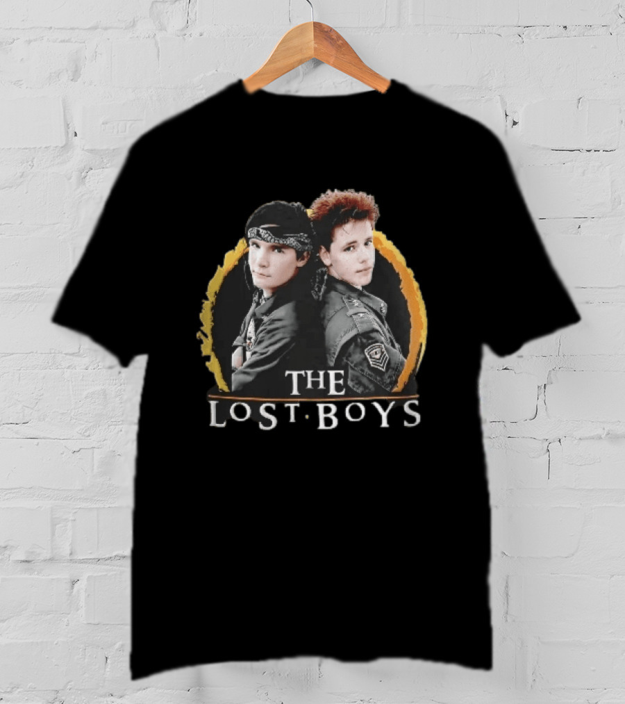 The Lost Boys Frog Brothers Standing Back Orange Ring T-Shirt