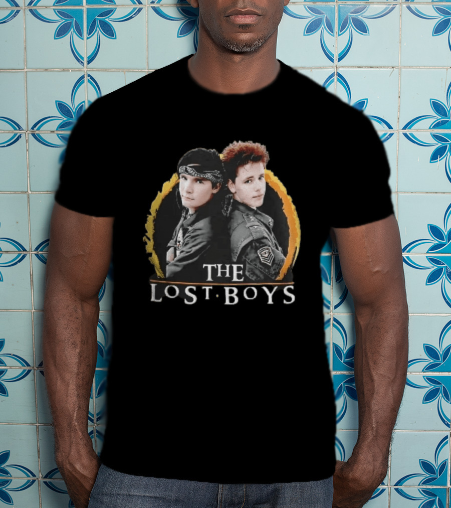 The Lost Boys Frog Brothers Standing Back Orange Ring T-Shirt
