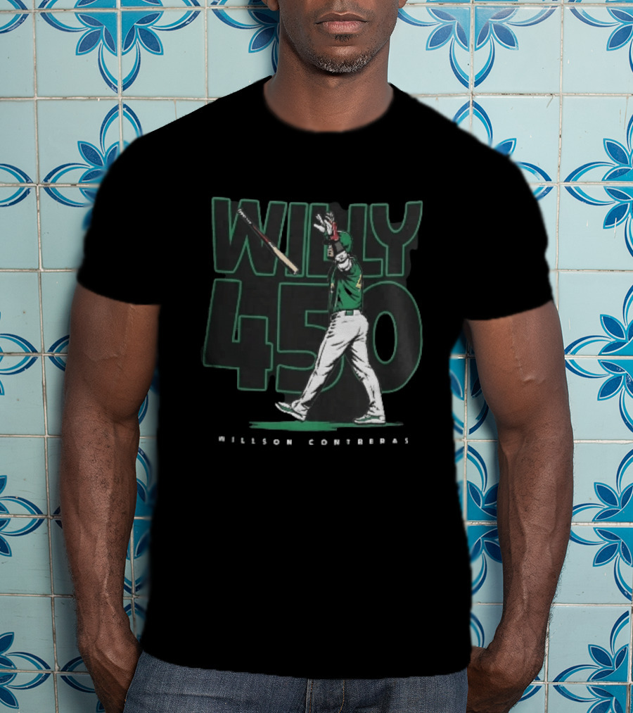 Willy 450 Willson Contreras Baseball Bat Flip Celebration T-Shirt