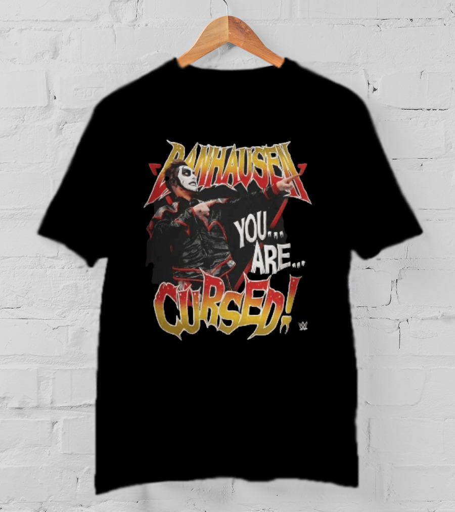 Danhausen Wrestler You Are Cursed Face Paint Pointing Finger WWE T-Shirt