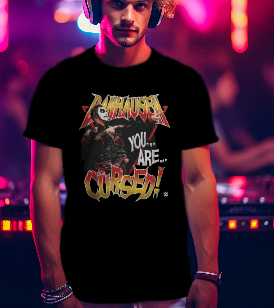 Danhausen Wrestler You Are Cursed Face Paint Pointing Finger WWE T-Shirt