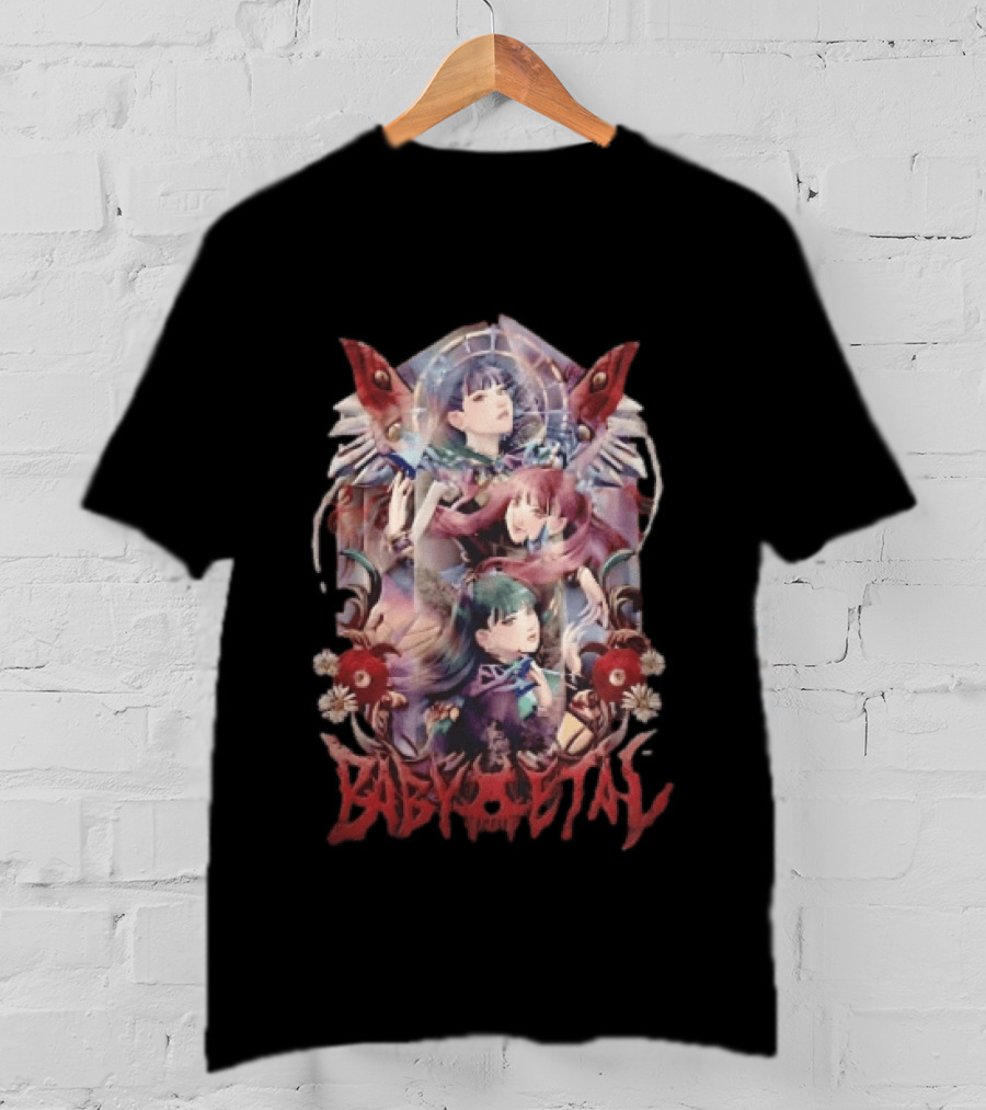 Babymetal Three Anime Female Stained Glass T-Shirt