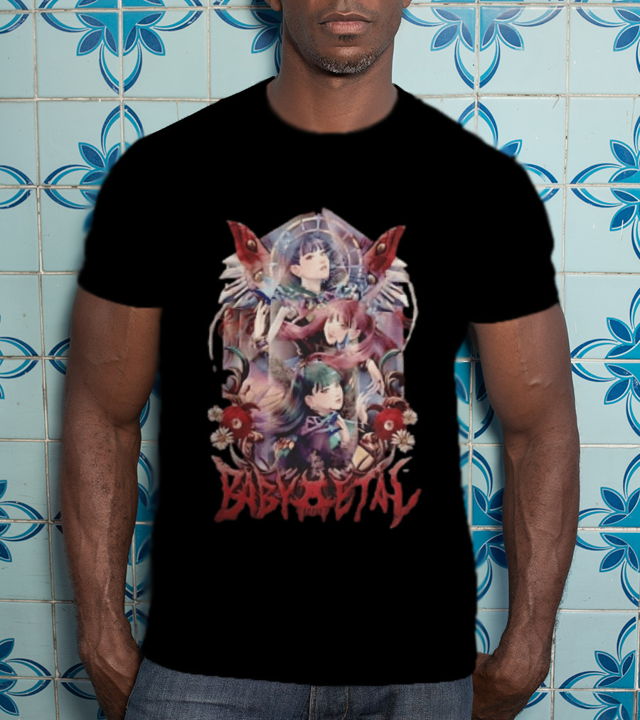 Babymetal Three Anime Female Stained Glass T-Shirt