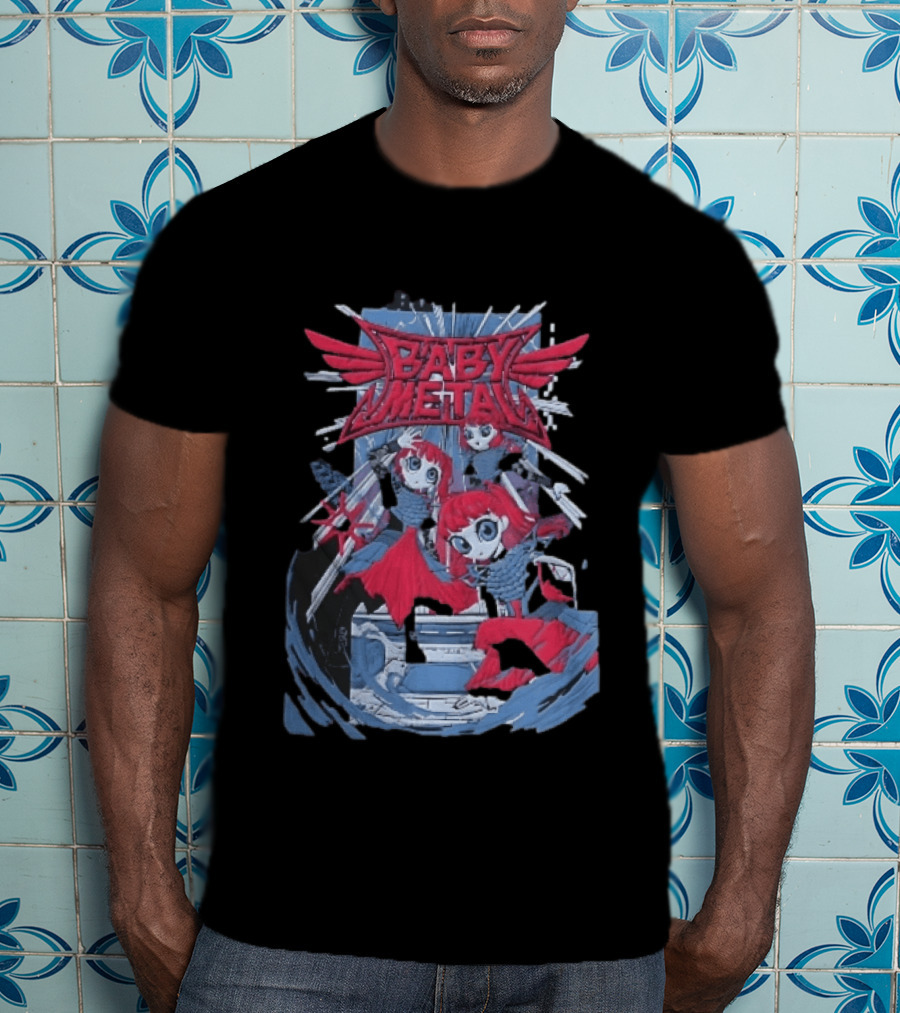 Babymetal Cartoon Redhead Gothic Female Performers Anime T-Shirt