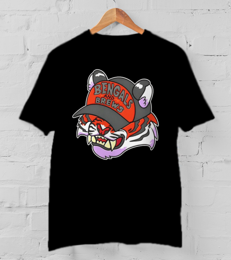 Bengals And Brews Cincinnati Tiger Fan Gear T-Shirt