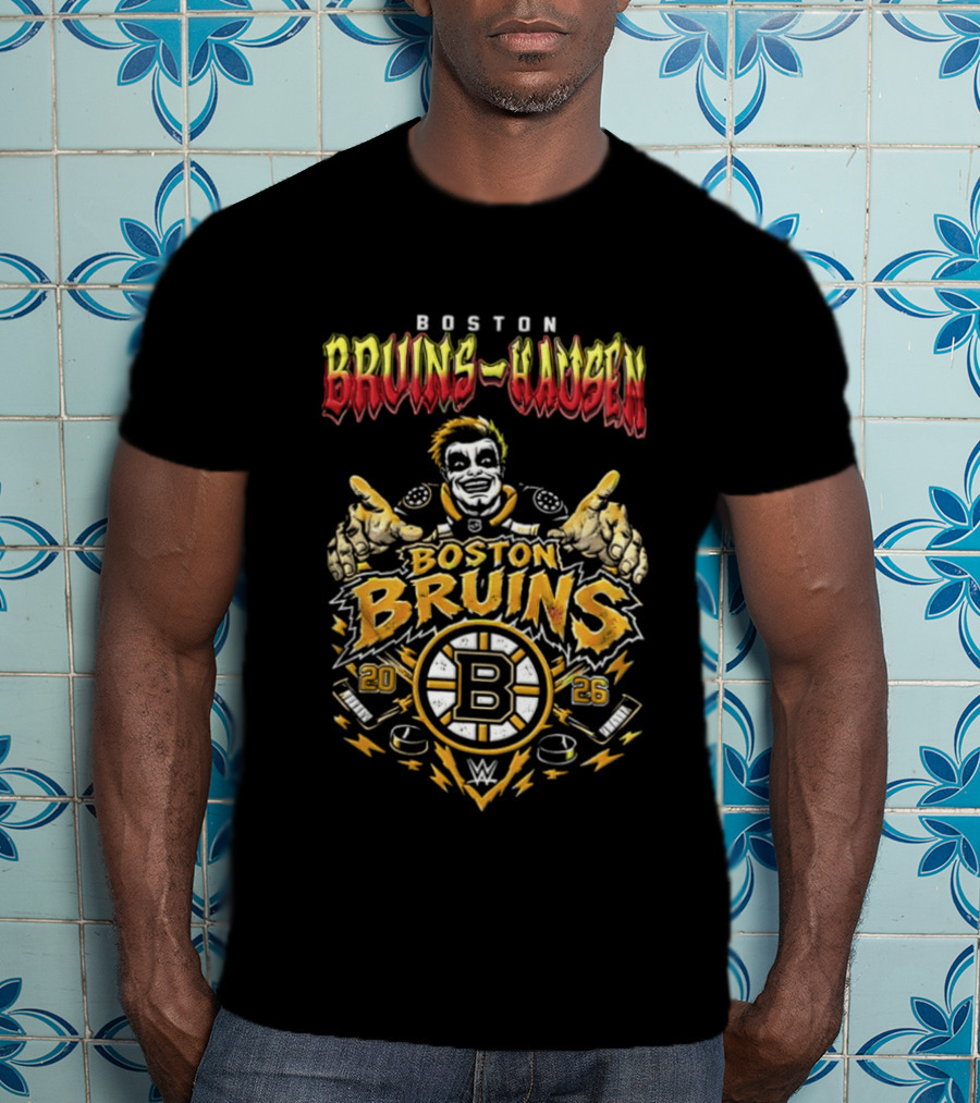 Boston Bruins Danhausen WWE 2026 Collaboration T-Shirt