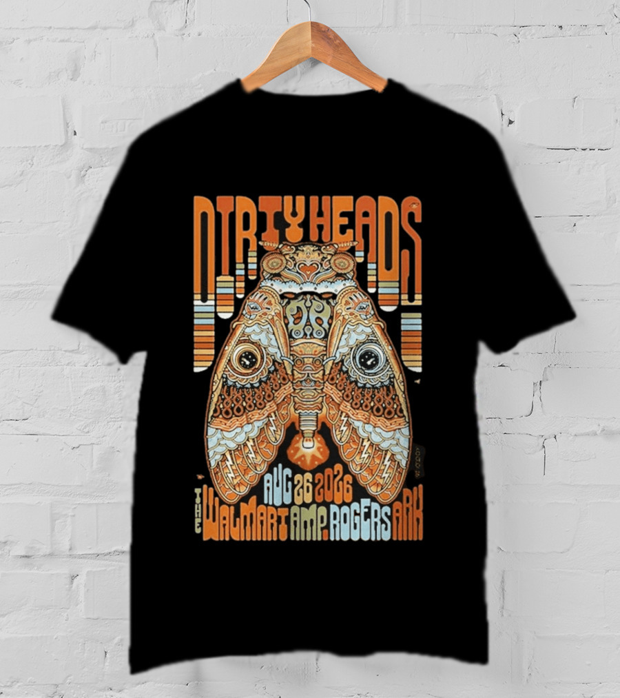 Dirty Heads August 26 2026 Walmart AMP Rogers AR Butterfly T-Shirt