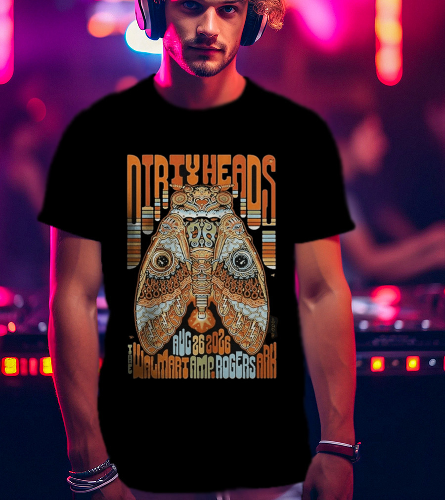 Dirty Heads August 26 2026 Walmart AMP Rogers AR Butterfly T-Shirt