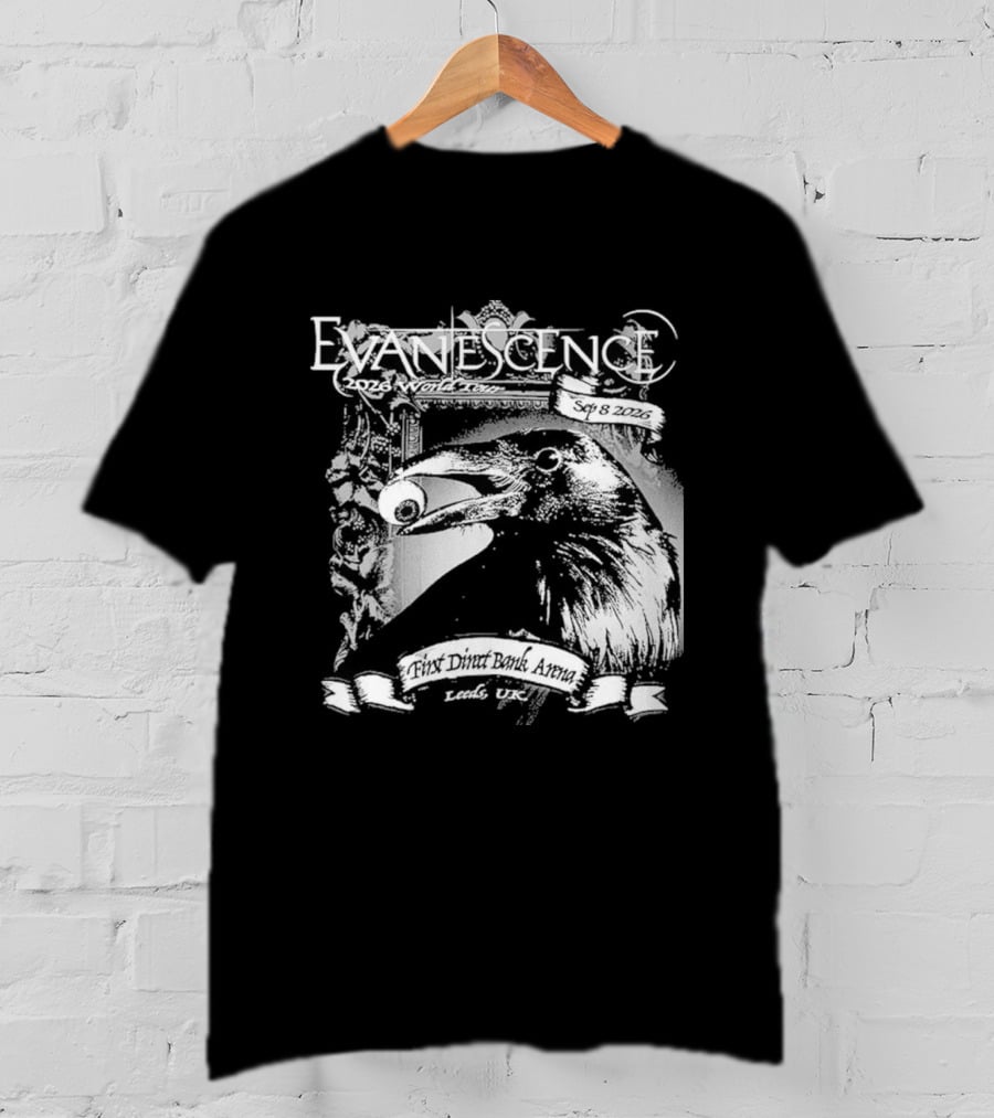 Evanescence Leeds UK World Tour 2026 First Direct Arena September 8 T-Shirt