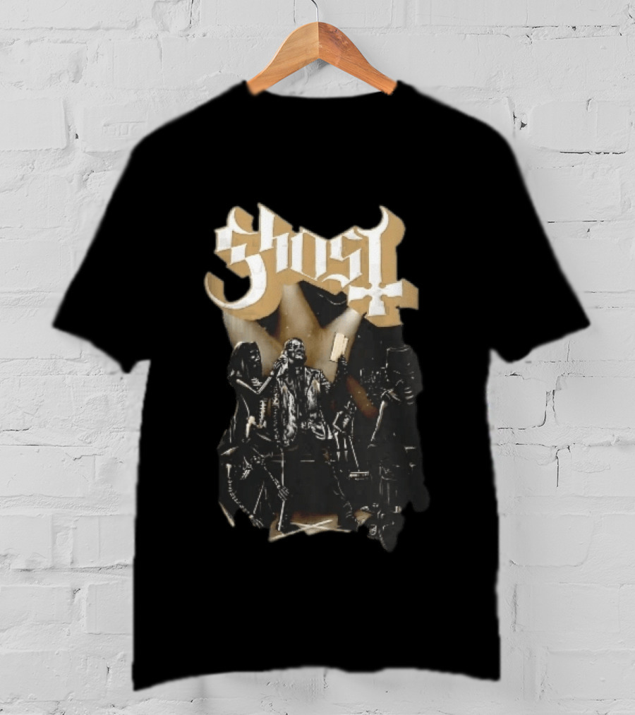 Ghost Skeleton Crew Holding Book Stage Spotlights T-Shirt