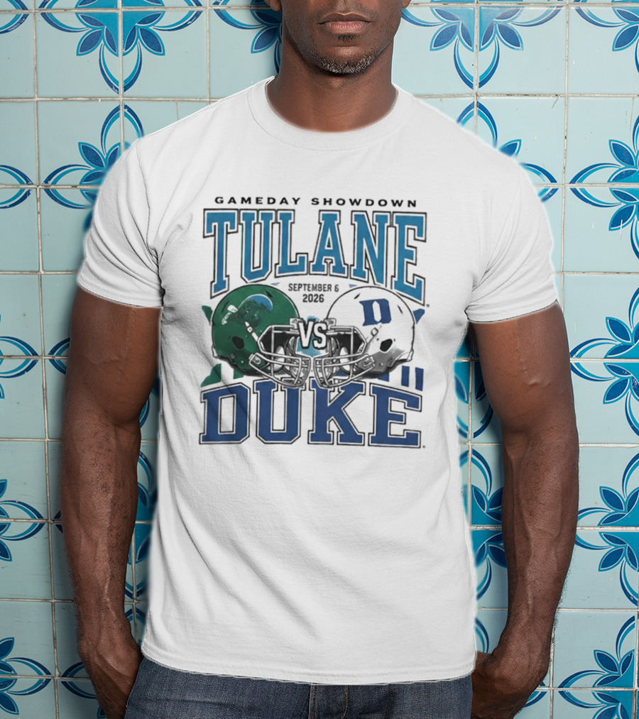 Gameday Showdown Duke Blue Devils Vs Tulane Green Wave September 6 2026 T-Shirt