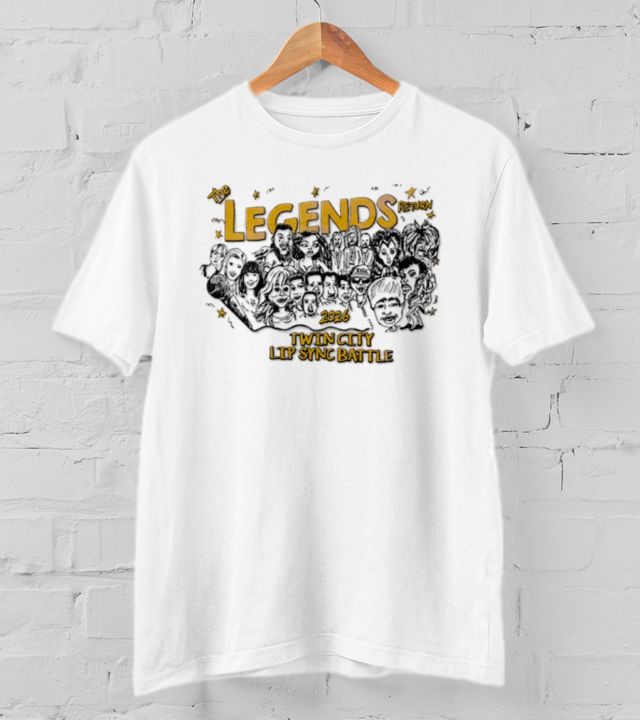 The Legends Return 2026 Twin City Lip Sync Battle Caricature Music T-Shirt