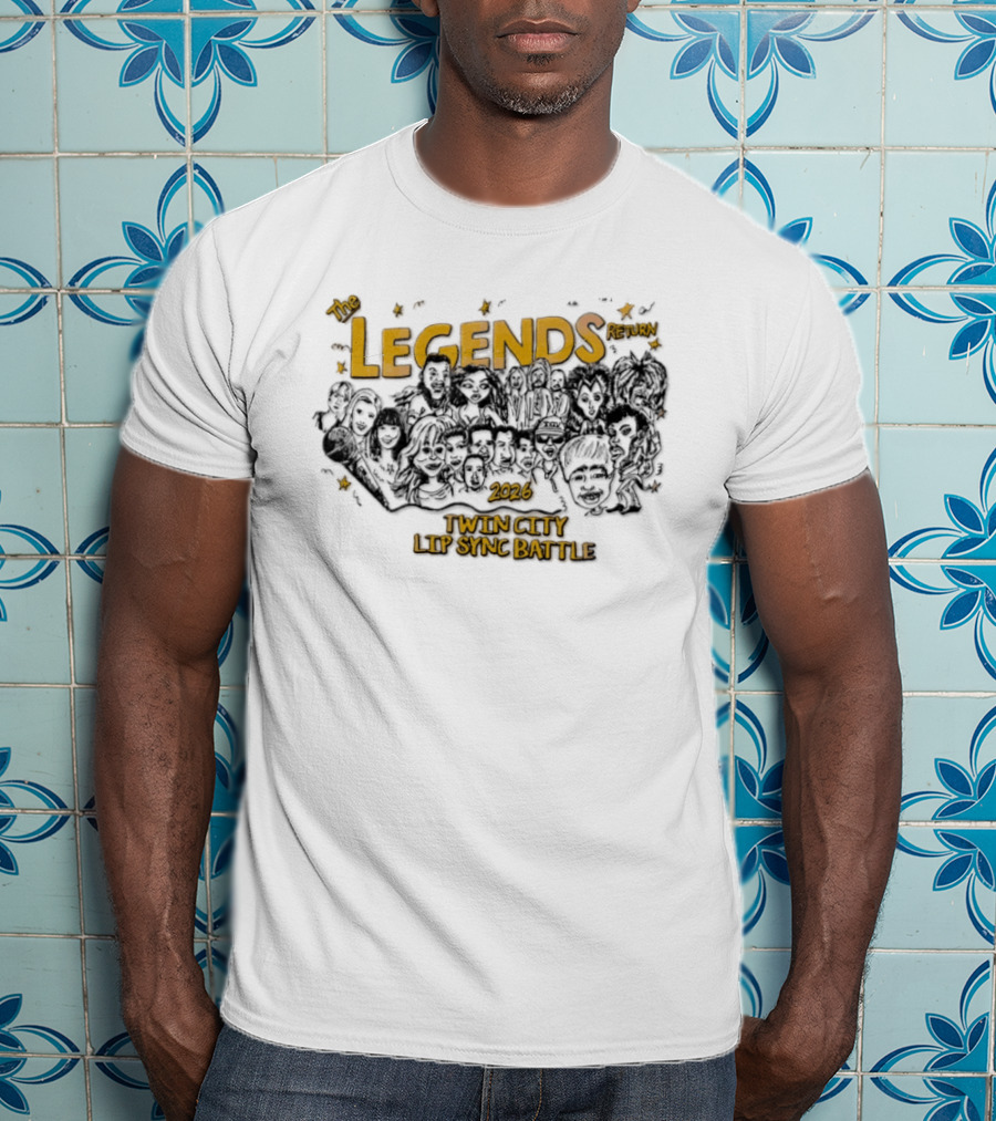 The Legends Return 2026 Twin City Lip Sync Battle Caricature Music T-Shirt