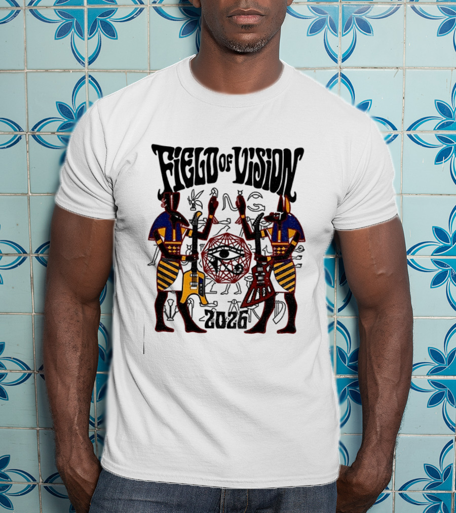 Field Of Vision 2026 Egyptian God Eye Of Horus Desert Sand T-Shirt