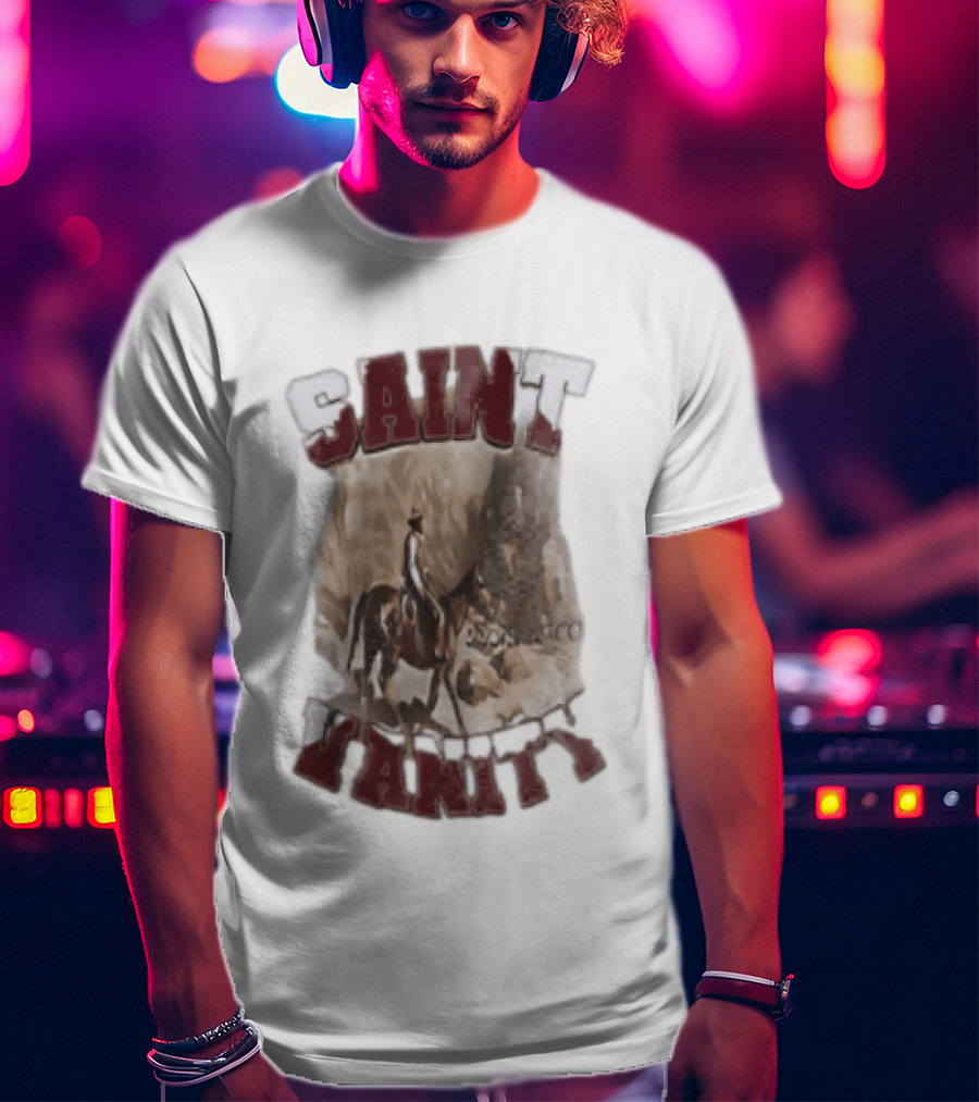 Saint Vanity Cowboy Horse Western T-Shirt