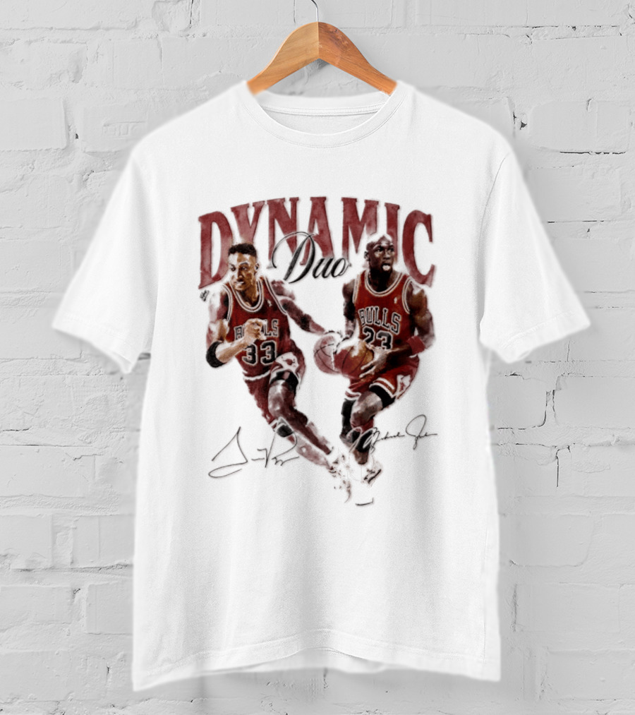 Dynamic Duo Scottie Pippen Michael Jordan Bulls 33 23 T-Shirt