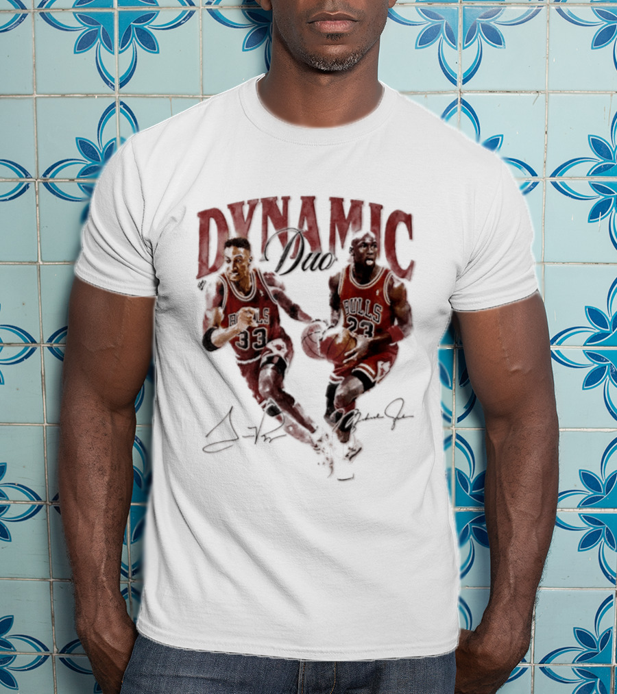 Dynamic Duo Scottie Pippen Michael Jordan Bulls 33 23 T-Shirt