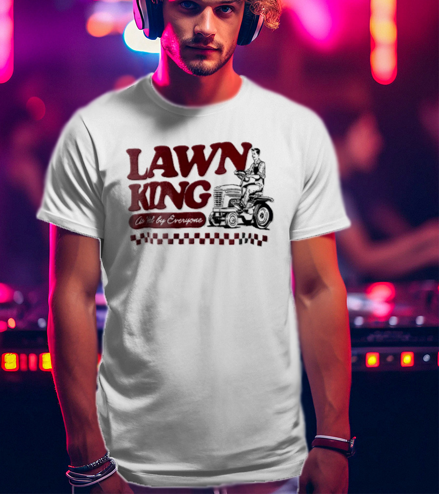 Lawn King Man Riding Mower Tractor As Voted By Everyone T-Shirt