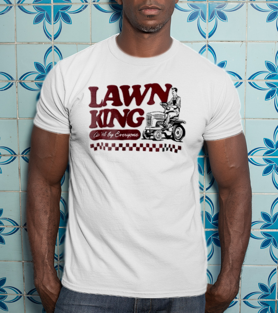 Lawn King Man Riding Mower Tractor As Voted By Everyone T-Shirt