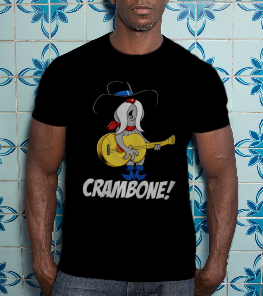 Crambone Guitar Playing Character With Cowboy Hat And Boots T-Shirt