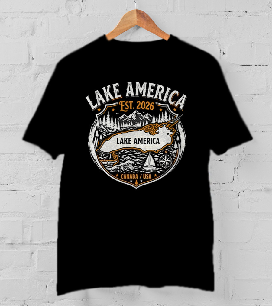Lake America Est. 2026 Canada USA Adventure T-Shirt