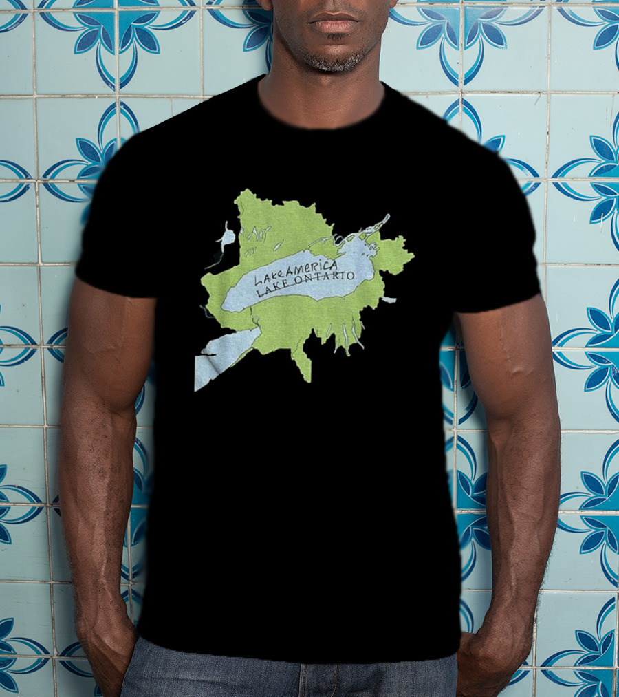 Lake America Lake Ontario Geography Humor Map T-Shirt