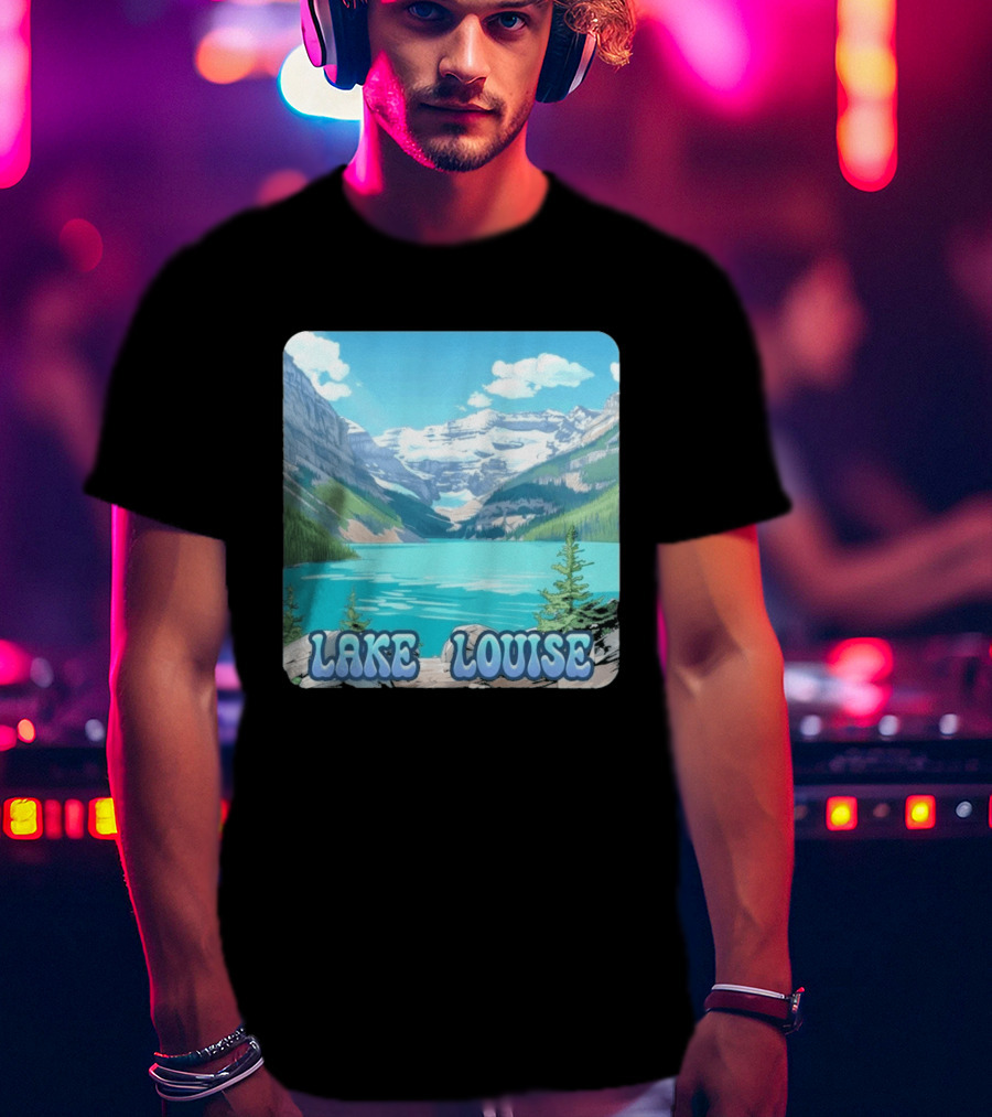 Lake Louise Canada Scenic Mountain Lake View T-Shirt