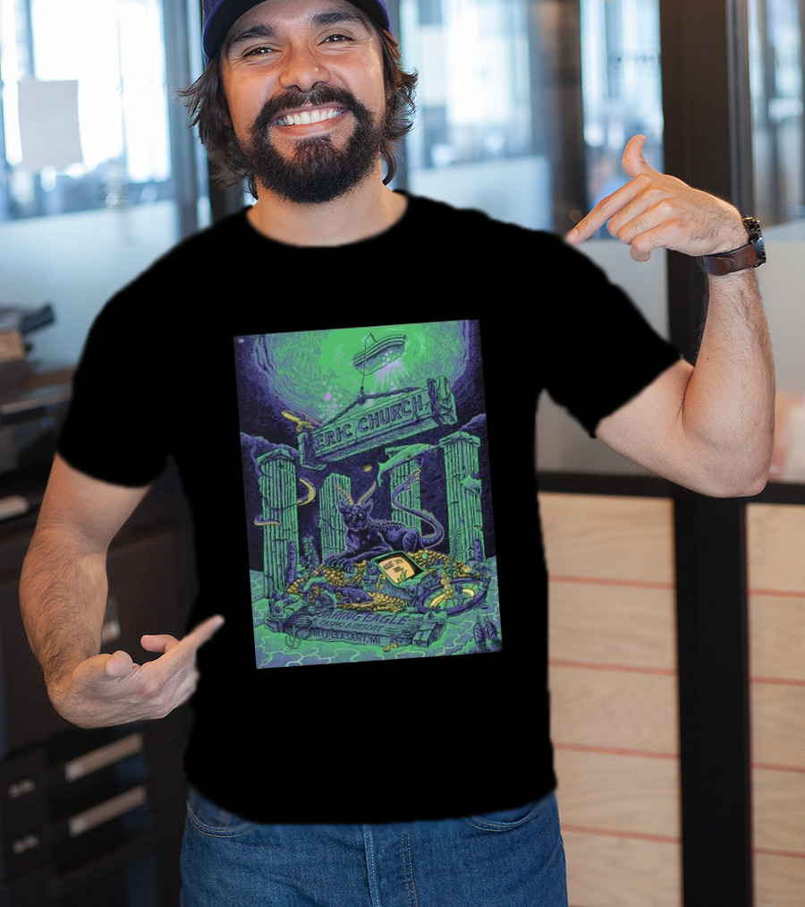 Eric Church Soaring Eagle Casino Resort 2026 Mt Pleasant MI August 14 Mythical Panther And Serpent T-Shirt