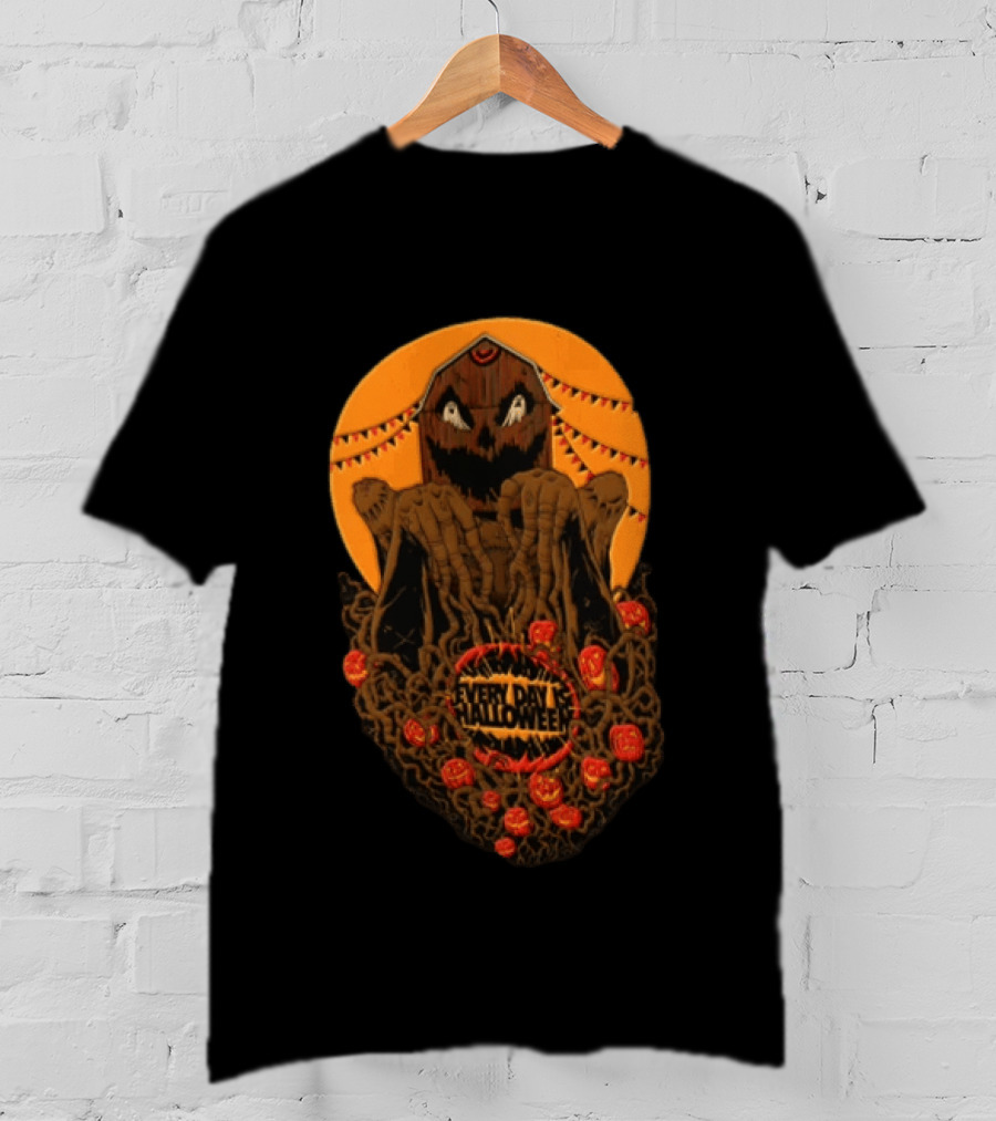 Every Day Is Halloween 2026 Creepy Pumpkin Monster With Tentacles And Bats T-Shirt