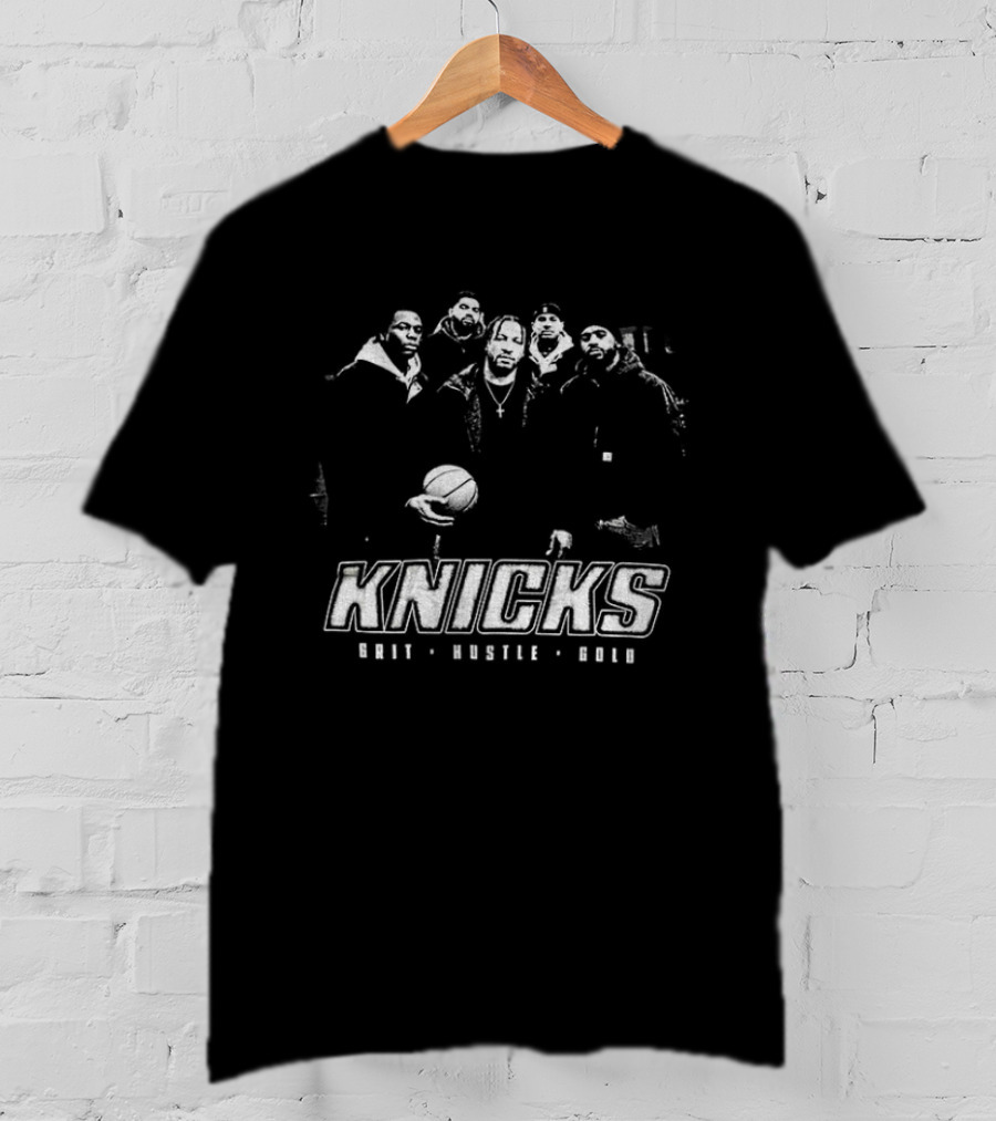 New York Knicks Brotherhood Grit Hustle Gold Passion T-Shirt