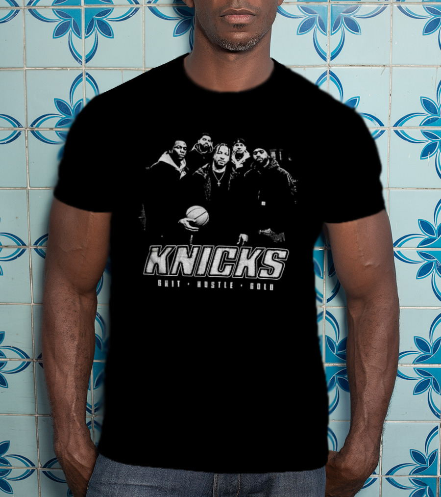 New York Knicks Brotherhood Grit Hustle Gold Passion T-Shirt