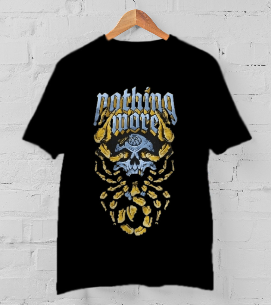 Nothing More Blue Skull Yellow Scorpion Claws Tail T-Shirt