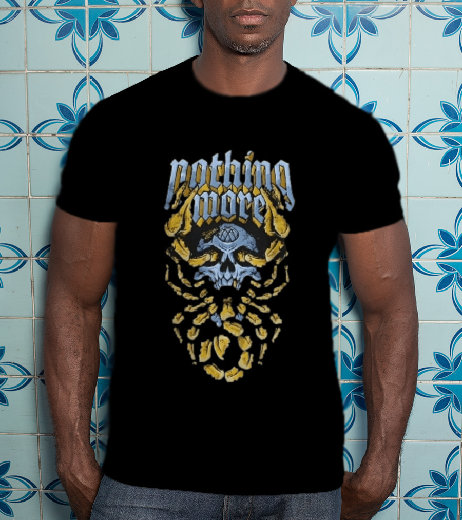 Nothing More Blue Skull Yellow Scorpion Claws Tail T-Shirt
