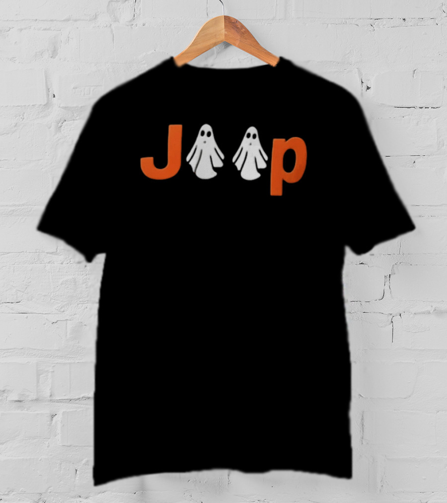 Jeep Ghost Halloween Spooky Theme Pumpkin T-Shirt