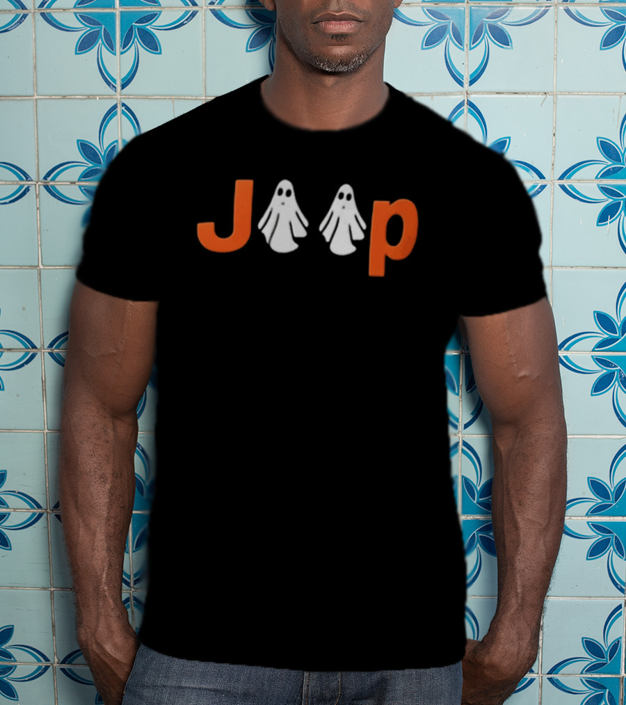 Jeep Ghost Halloween Spooky Theme Pumpkin T-Shirt