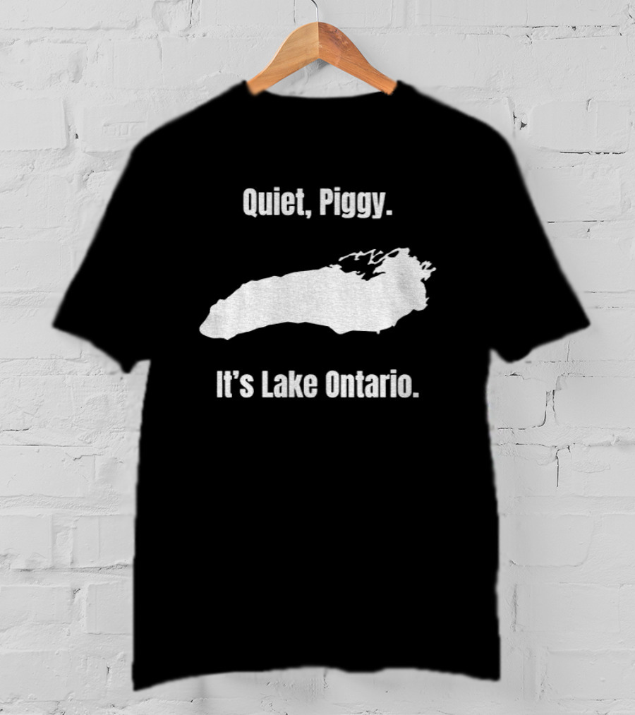 Quiet Piggy It's Lake Ontario Support Canada Map T-Shirt