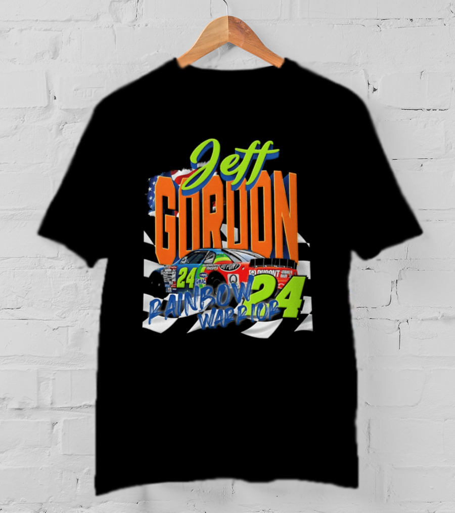 Jeff Gordon 24 Rainbow Warrior DuPont Chevrolet NASCAR Racing T-Shirt