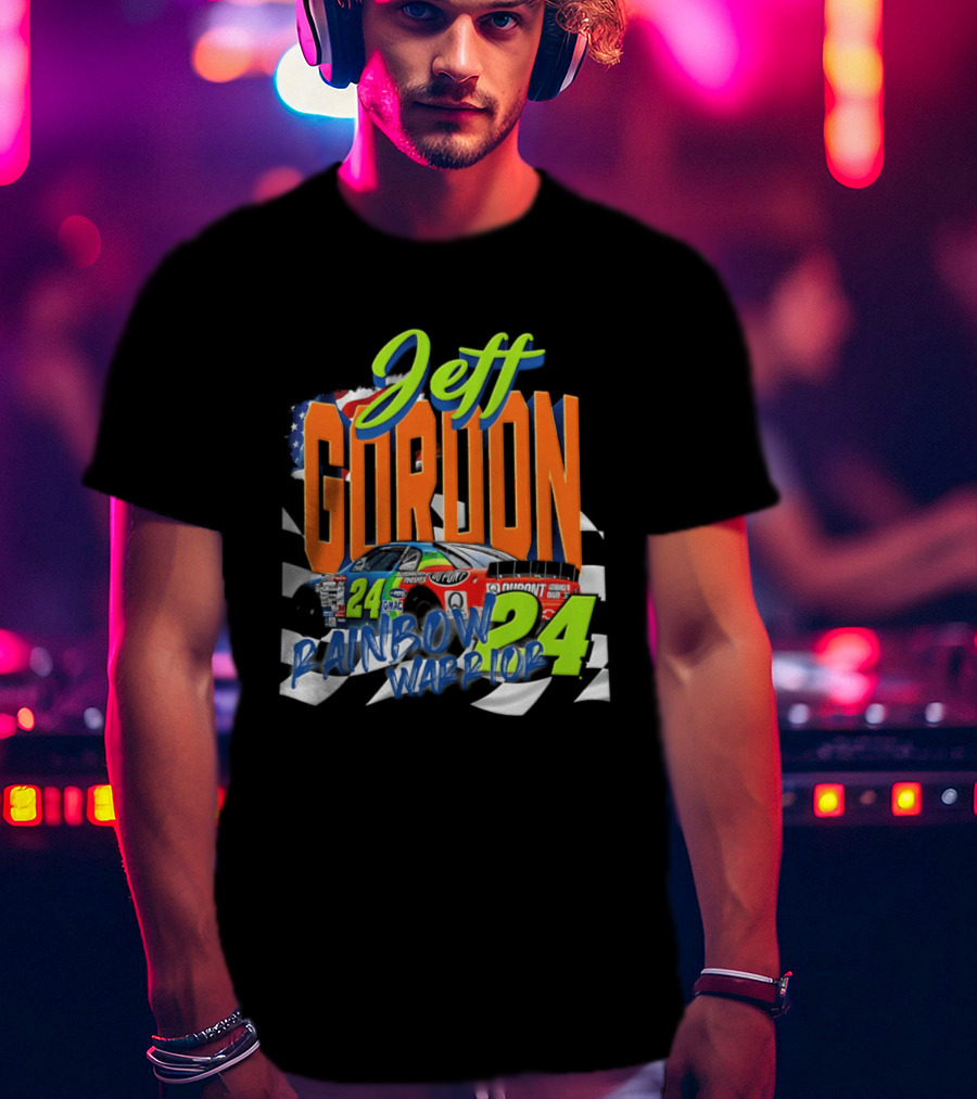 Jeff Gordon 24 Rainbow Warrior DuPont Chevrolet NASCAR Racing T-Shirt