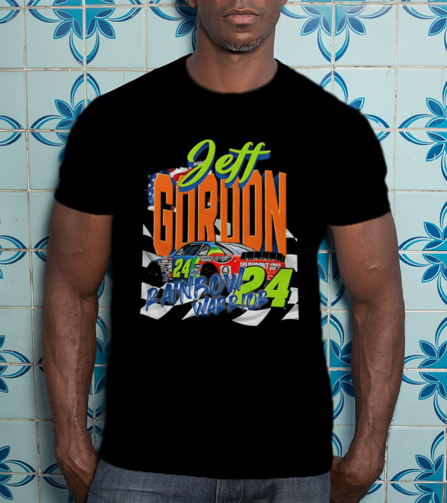 Jeff Gordon 24 Rainbow Warrior DuPont Chevrolet NASCAR Racing T-Shirt
