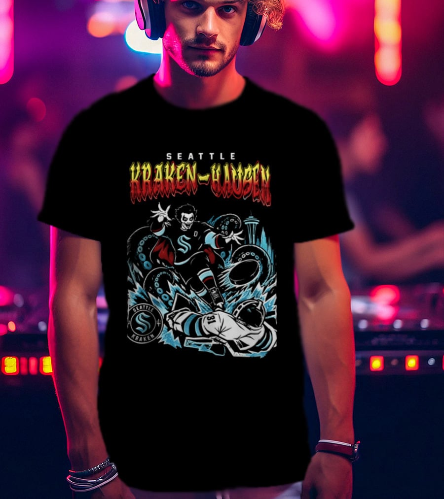 Seattle Kraken Danhausen WWE Friday Night 2026 Hockey Clash T-Shirt